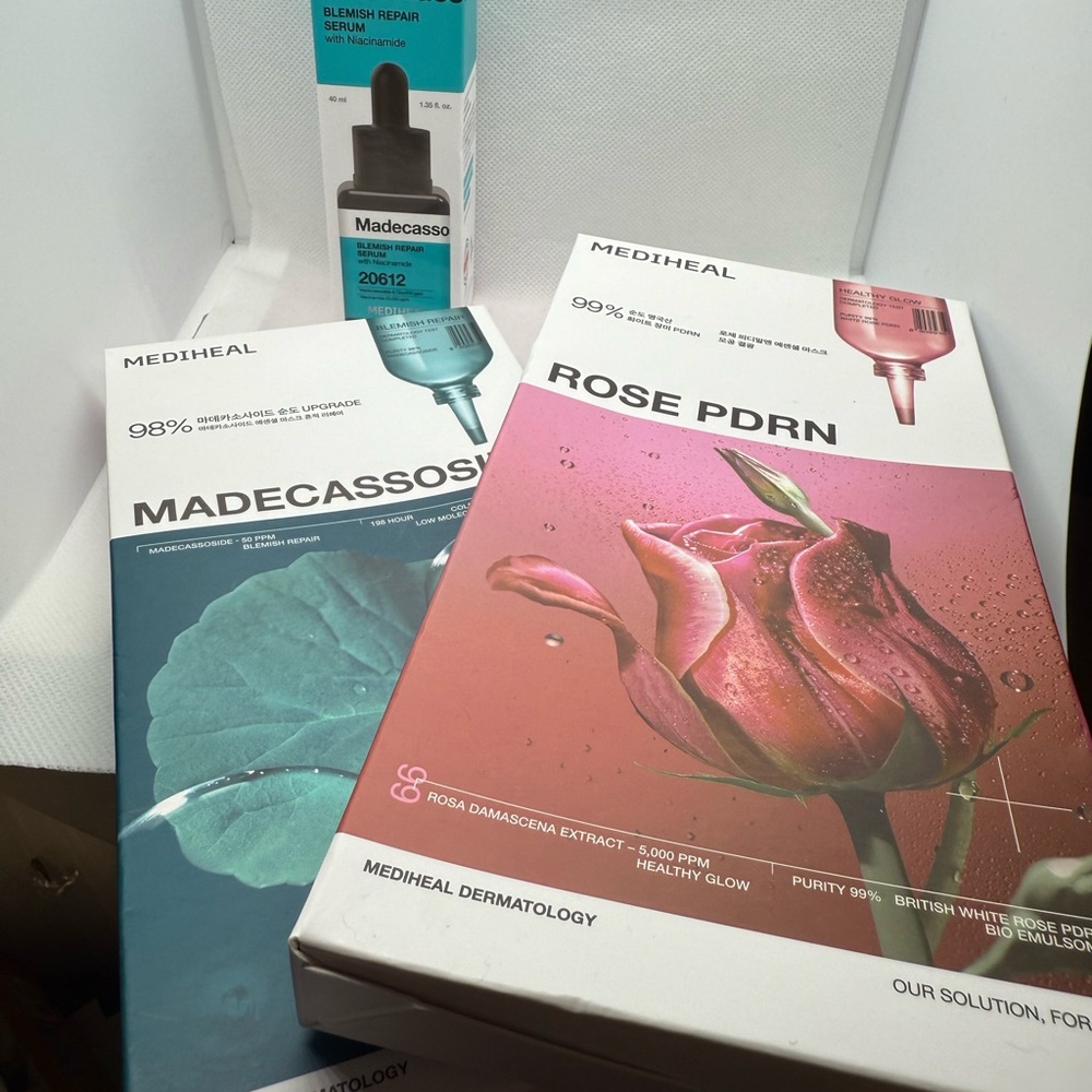 Mediheal Madecassoside and Rose PDRN Sheet Masks